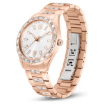 Matrix date watch Swiss Made, Metal bracelet, Rose gold tone, Rose gold-tone finish